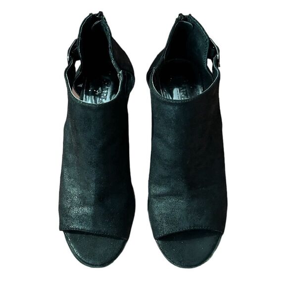 Carlos by Carlos Santana Della Gray Open Toe Silver Buckle Ankle Bootie Size 6.5 - Picture 5 of 9